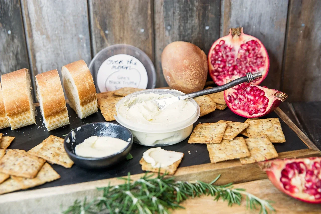 Over The Moon Dairy Co Gees Cheese Spread Black Truffle 120g