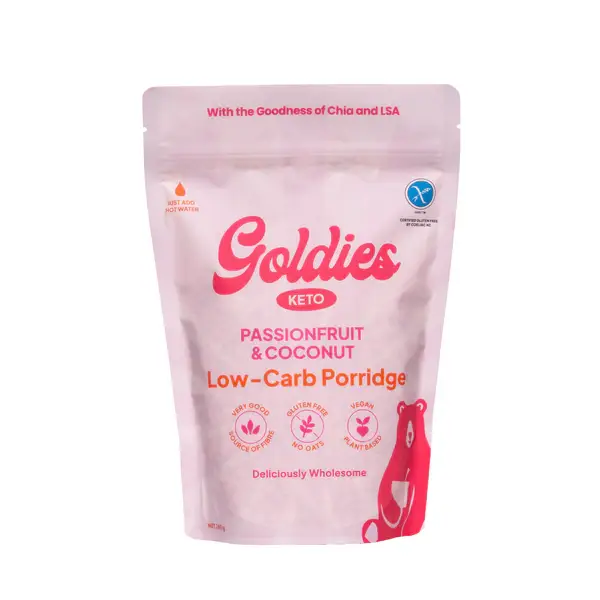 Goldies Passionfruit & Coconut Keto Porridge Pouch 280g