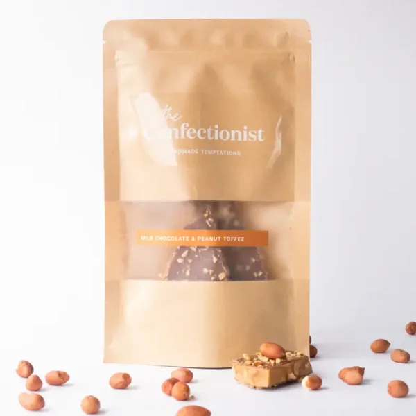 The Confectionist Milk Chocolate & Peanut Toffee Pouch 100g