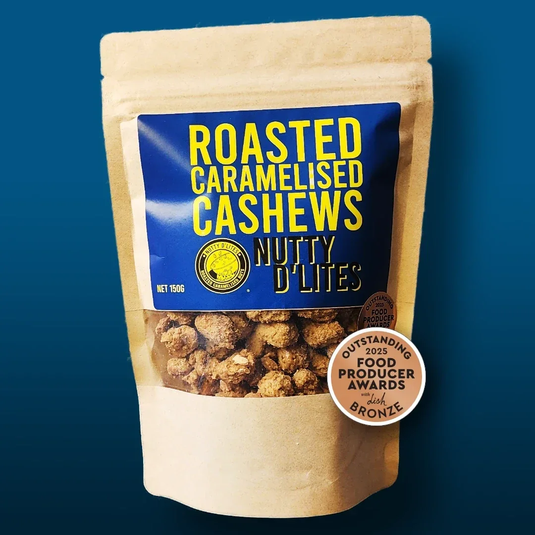 Nutty D'Lites Roasted Caramelised Cashews Pouch 150g