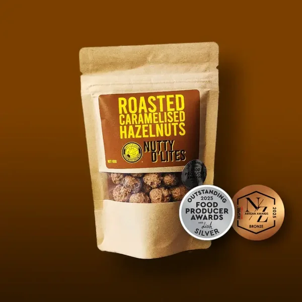 Nutty D'Lites Roasted Caramelised Hazelnuts Pouch 65g