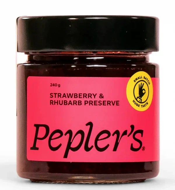 Pepler's Strawberry & Rhubarb Preserve 240g