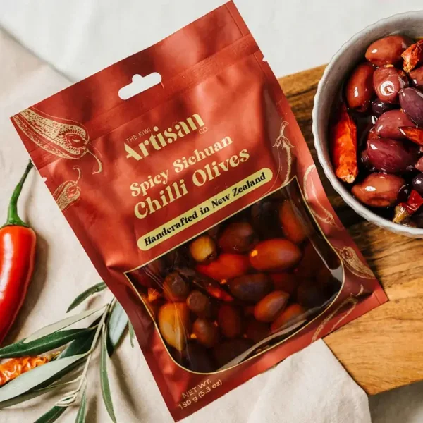Kiwi Artisan Spicy Sichuan Chilli Olives 150g