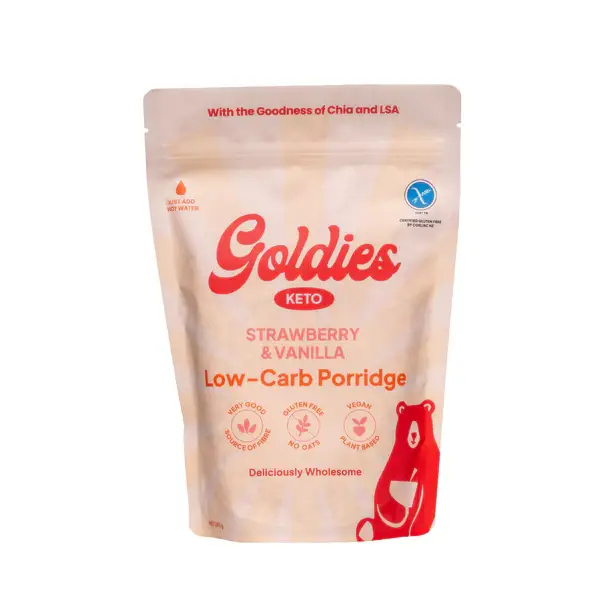 Goldies Strawberry & Vanilla Keto Porridge Pouch 280g