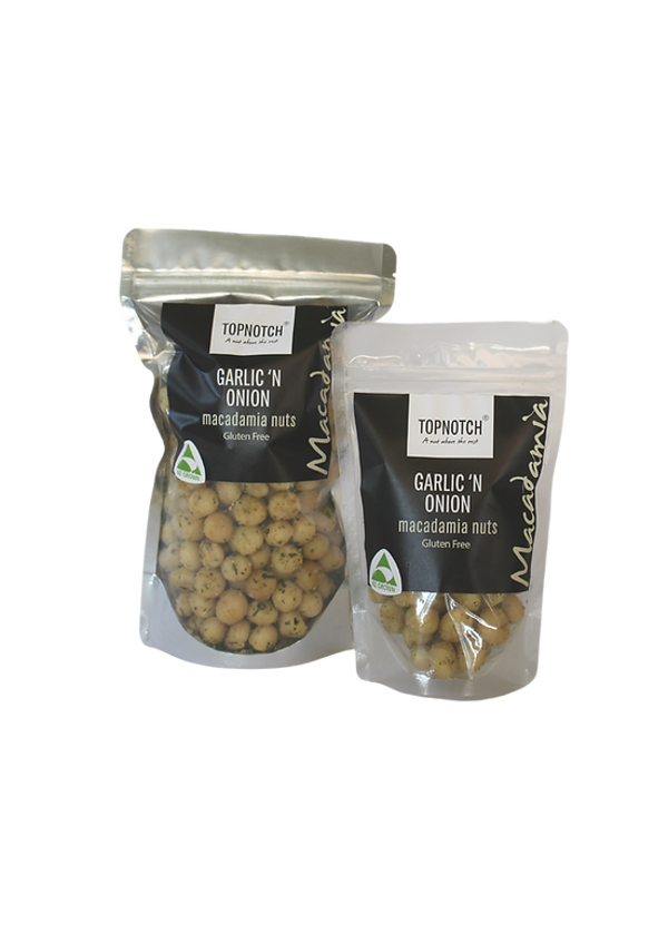 Top Notch Macadamia Garlic & Onion Pouch 125g