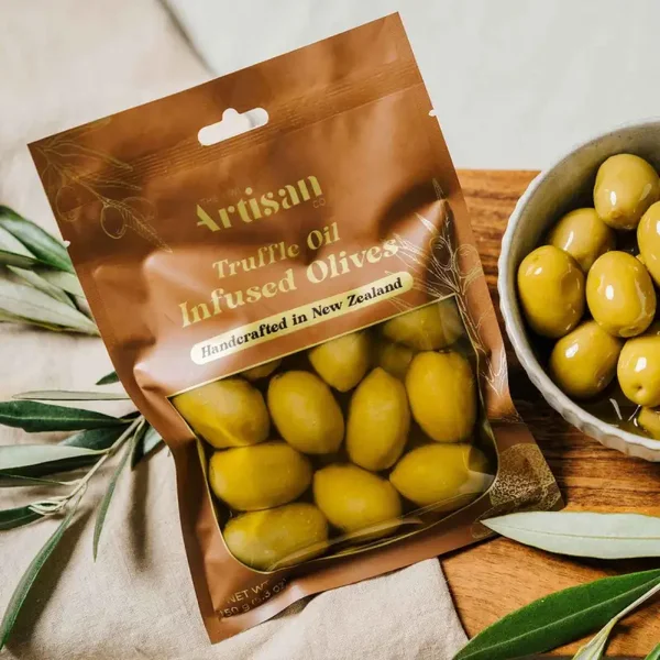 Kiwi Artisan Truffle Oil Infused Olives 350g