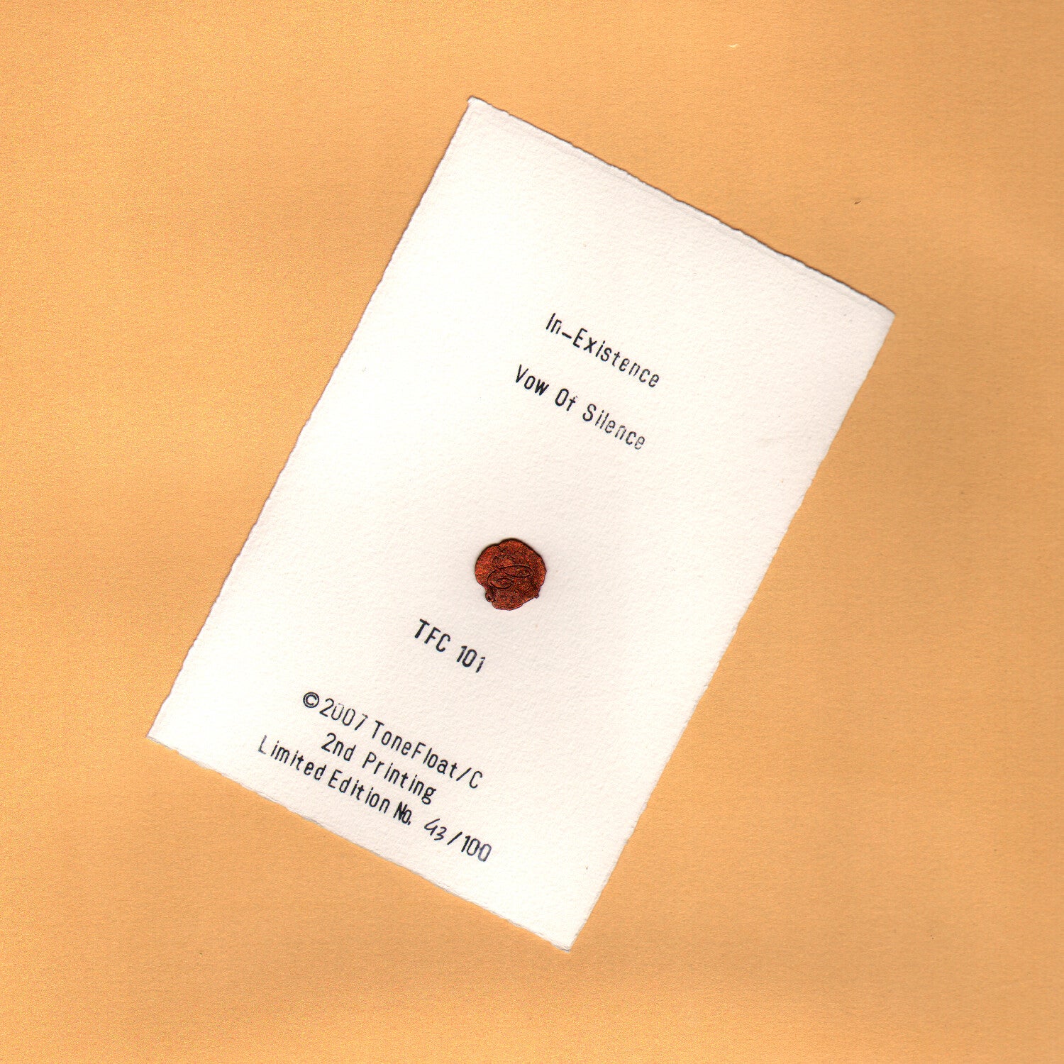 TF/C101 - IN EXISTENCE - VOW OF SILENCE (CLEAR VINYL LP)