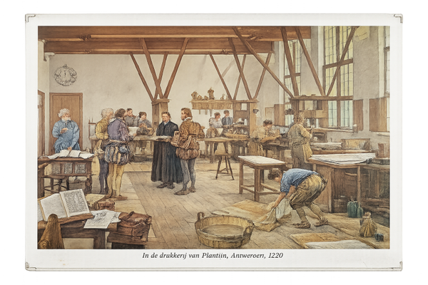 In de drukkerij van Plantin, Antwerpen, 1220