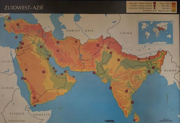 Landkarte von Südwestasien