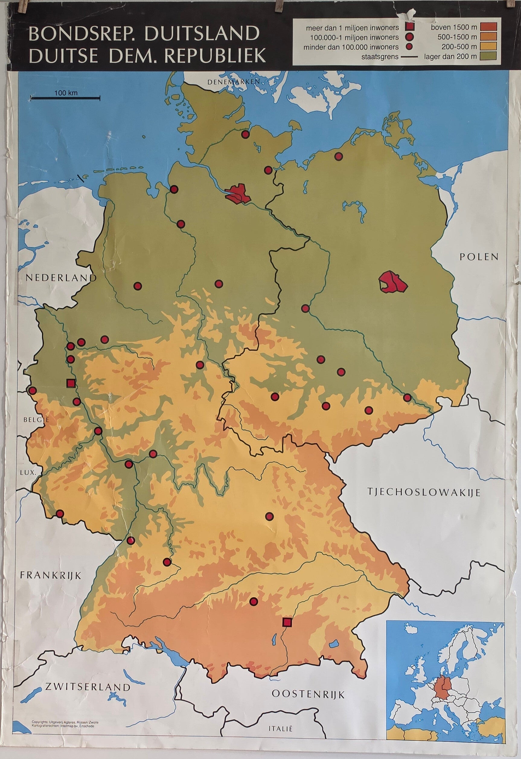Landkarte Deutschlan
