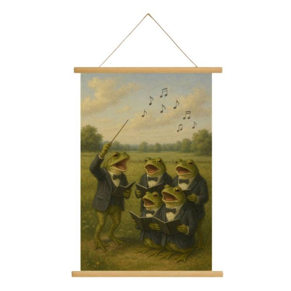 Schulposter Froschchor auf der Wiese