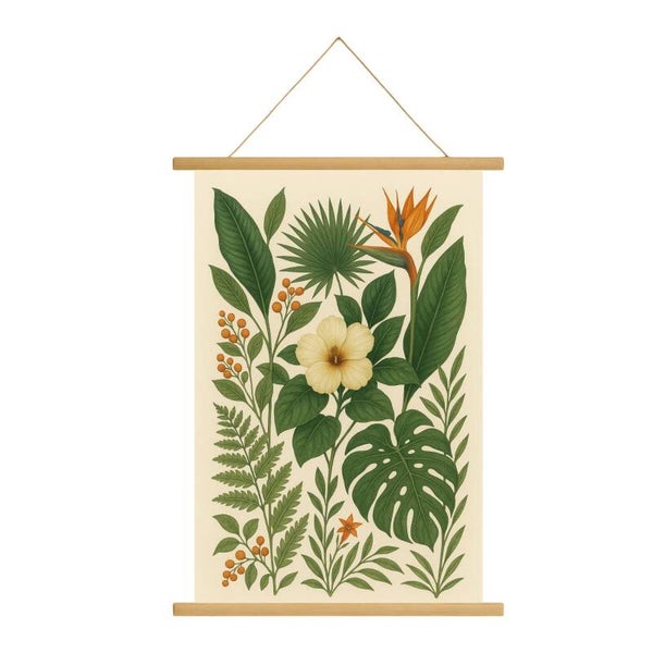 Botanische Schulwandtafel – Boho Stil