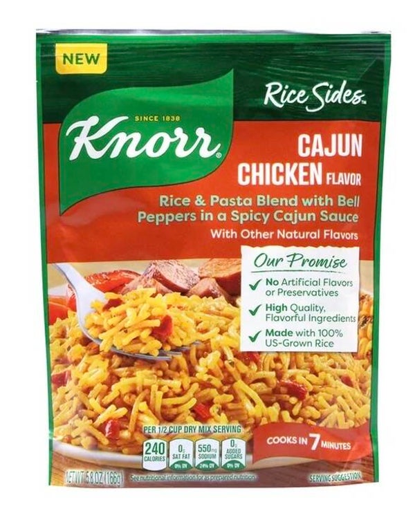 Rice sides Knorr Cajun chicken flavor
