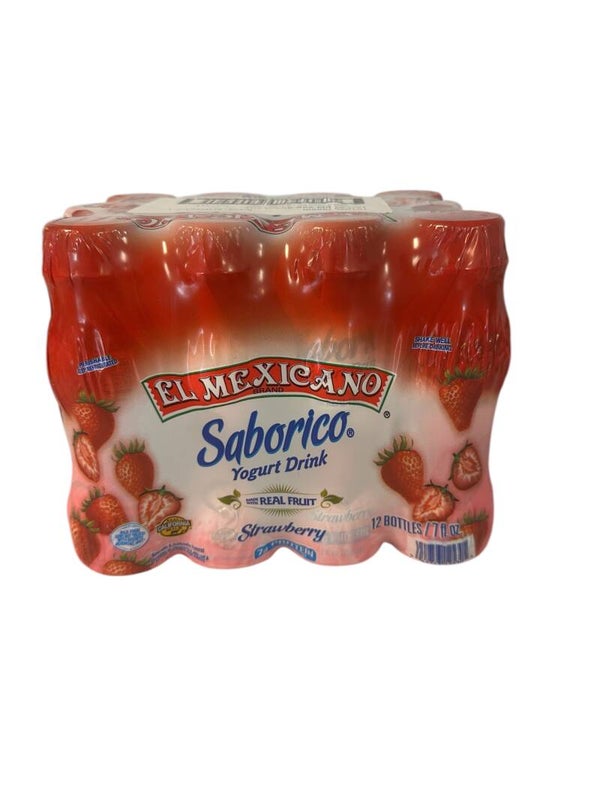 El mexicano sabarico strawberry yogurt Drink ( 12 pack)