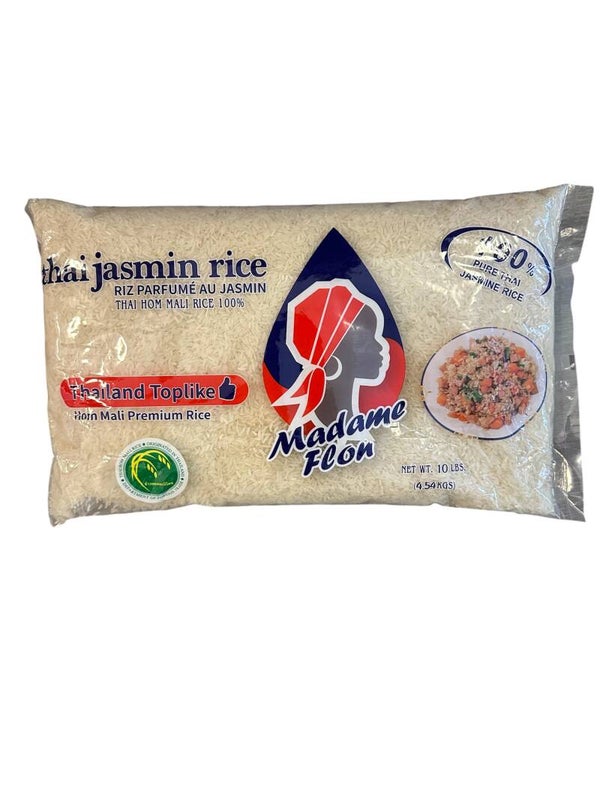 Rice, Thai Jasmine rice, Mme Flon 10 Lbs