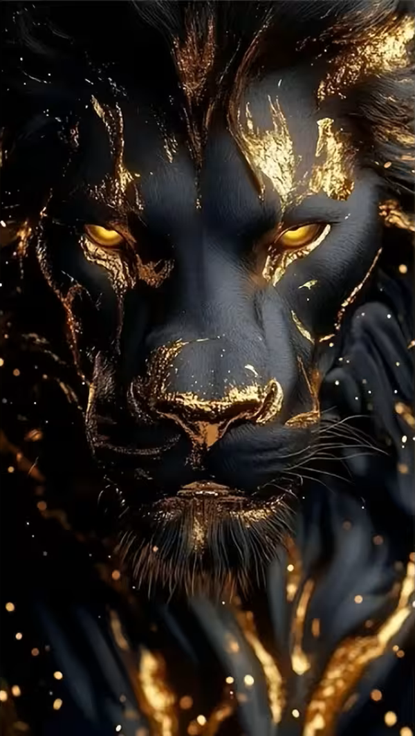 Schwarz Goldener Löwe