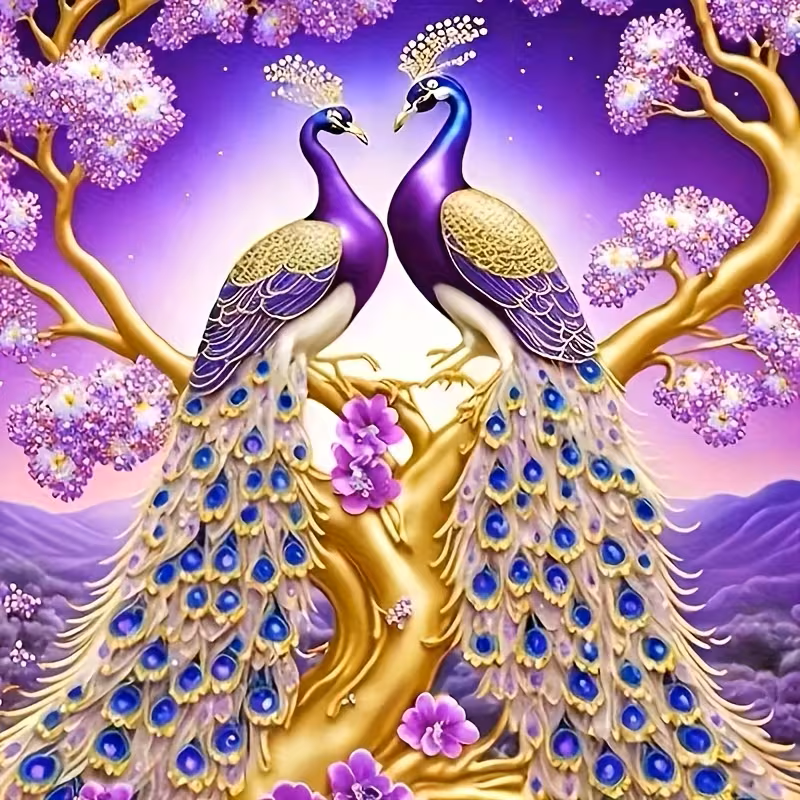 Violettes Pfauenpaar