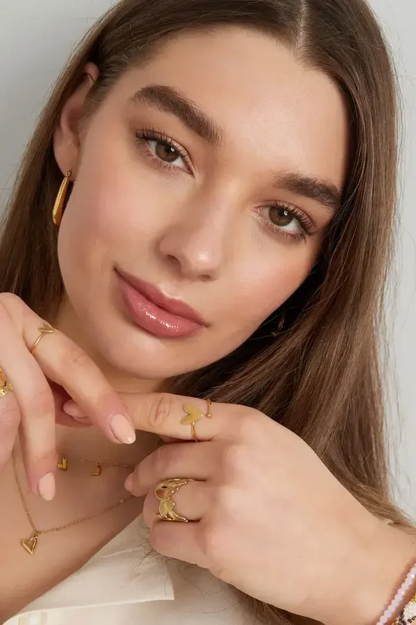 twisted love ring goud