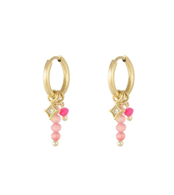 dusty rose oorbellen