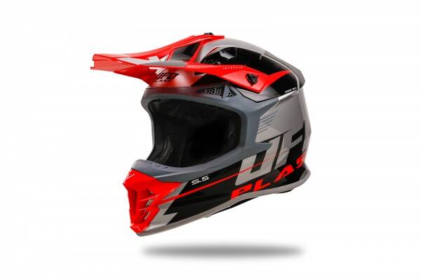 CASQUE MOTOCROSS INTREPID GRIS/ROUGE UFO