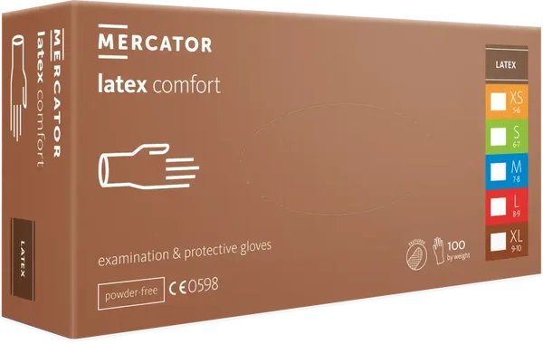 Mercator Latex Comfort - Latexhandschuh puderfrei L