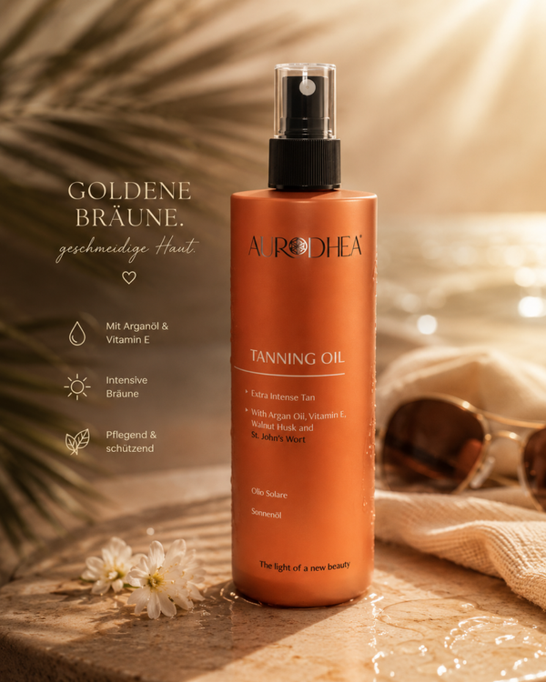 Sonnenöl mit Grüner Walnussschale & Johanniskraut 150 ml | Angereichert mit Arganöl & Vitamin E
