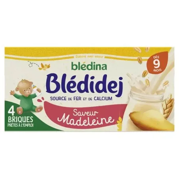 BLEDINA Babymilch und Müsli ab 9 Monaten mit Madeleine-Geschmack, 250 ml (3 x St)