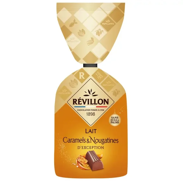 🍬 Papillotes – Vollmilchschokolade mit Karamell & feiner Nougatine 340 g