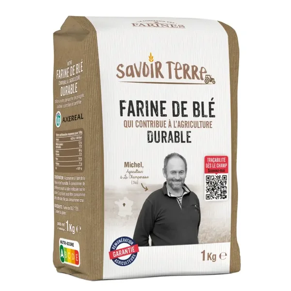 Weizenmehl Type T55 – LA CIE DES FARINES – 1 kg / 2 Stück