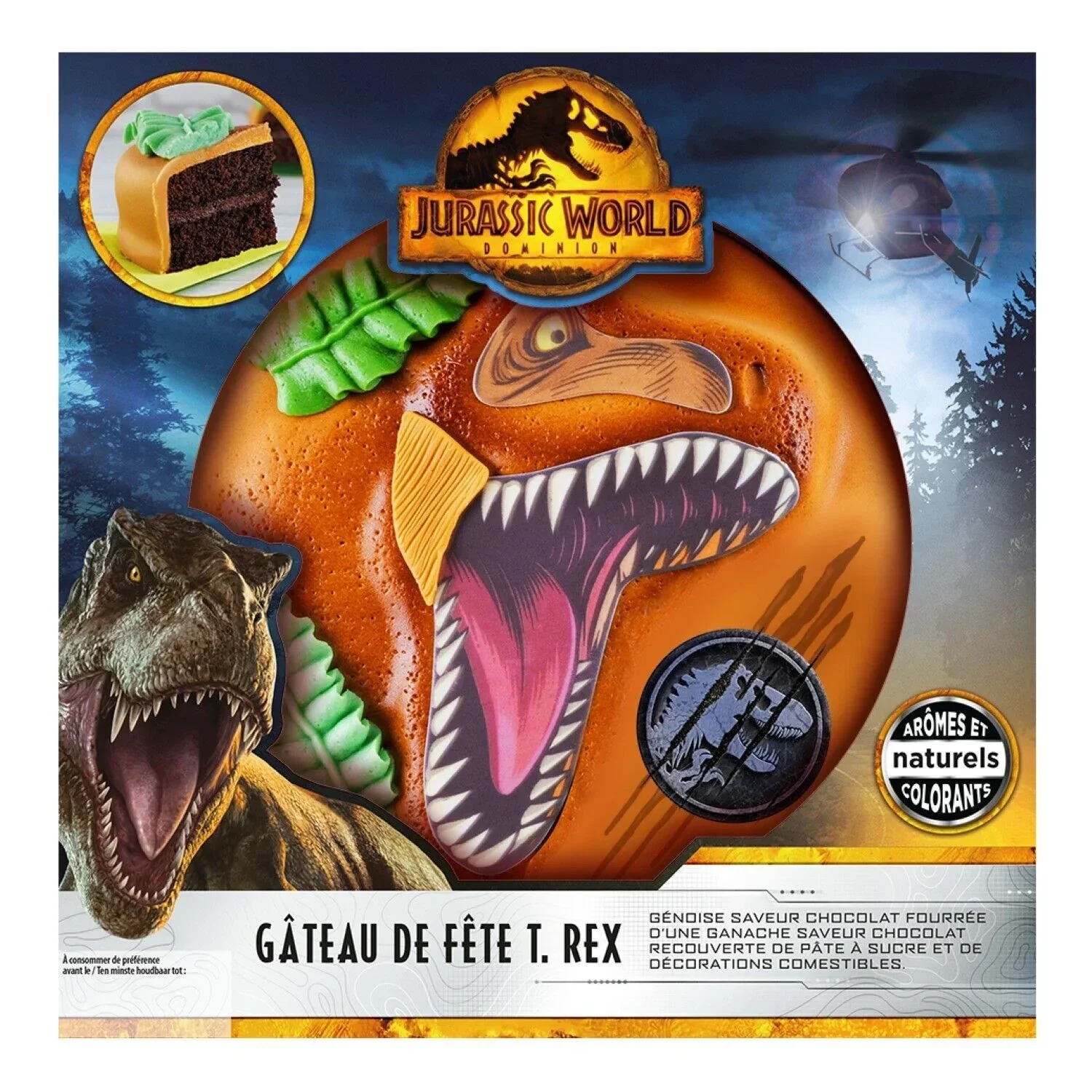 3D-Geburtstagstorte Jurassic World – T‑ Rex – LIGHTBODY, 850 g