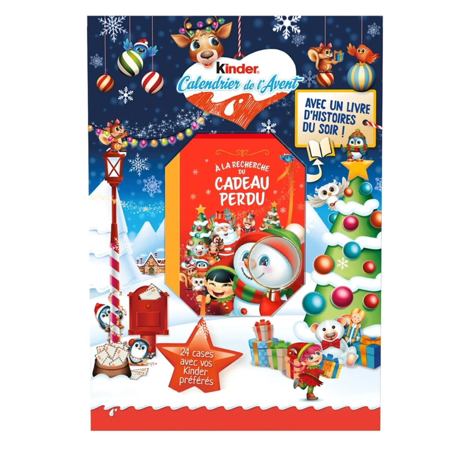 KINDER MIX Adventskalender für Kinder – Milchschokolade & Geschichtenbuch, 132 g