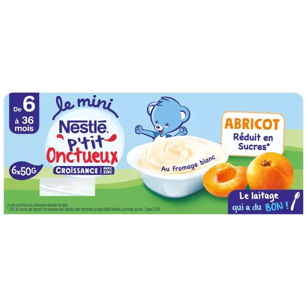 NESTLÉ Babydessert Aprikose für 6 bis 36 Monate, 6 x 50 g (3 x St)