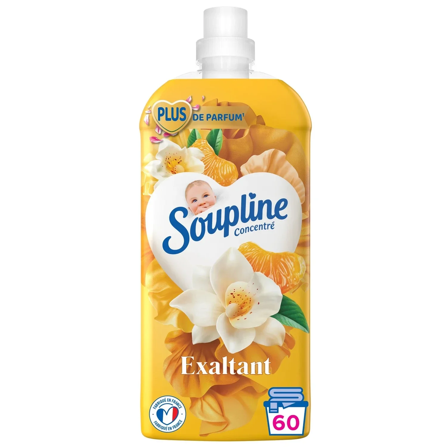 Soupline Adoucissant Concentré Mandarine Vanille – Weichspüler 1,28 L