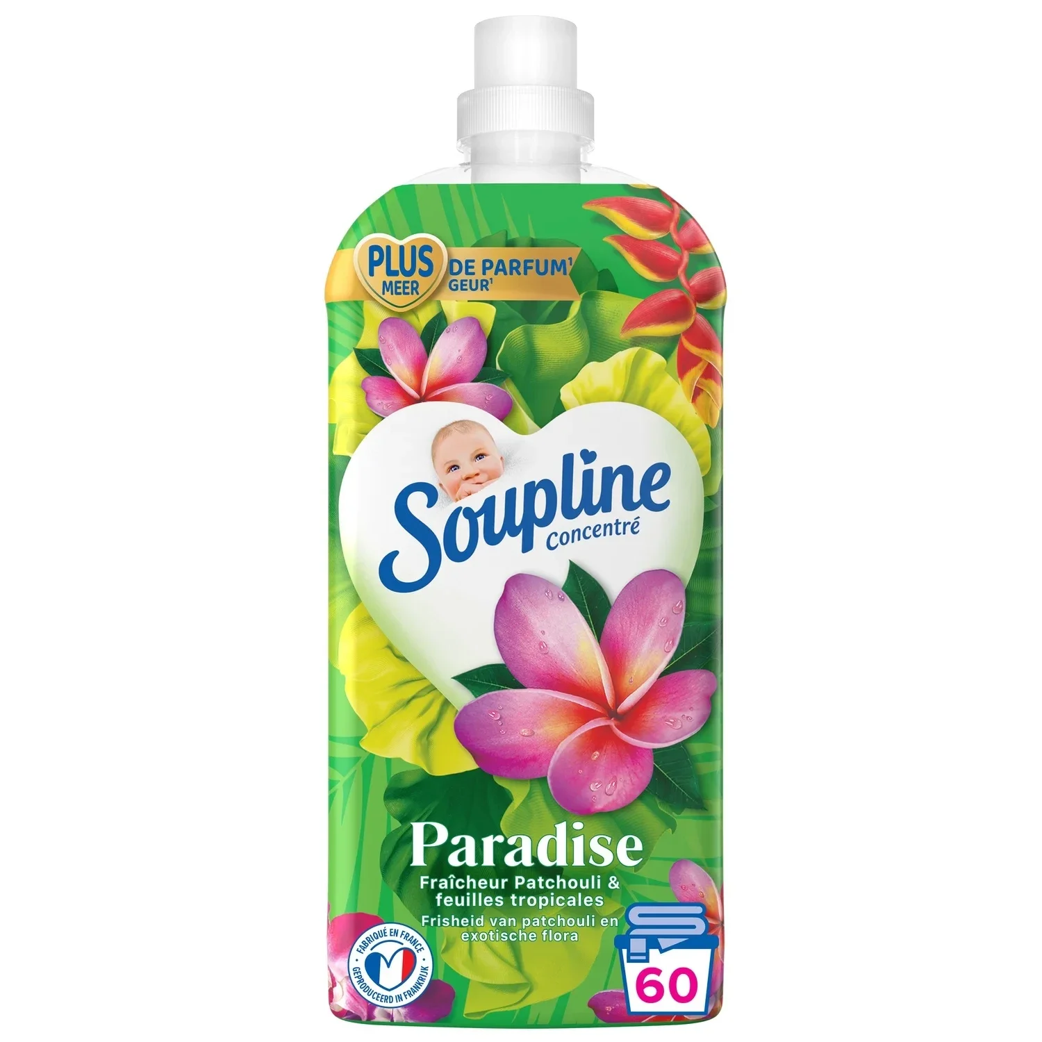 Soupline Adoucissant  Paradise Collection – Weichspüler 1,28 L