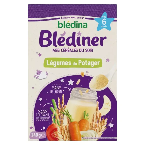 Blédina Getreidepulver für Babys ab 6 Monaten Gemüsesortiment (2 x St)  240 g 🌾🥕