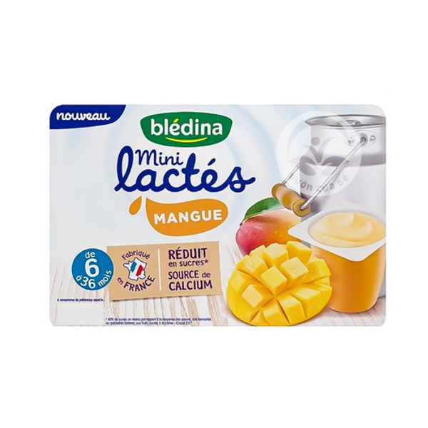 BLEDINA Milchdessert für Babys ab 6 Monaten, Mango Mini Lactés (3 x St)
