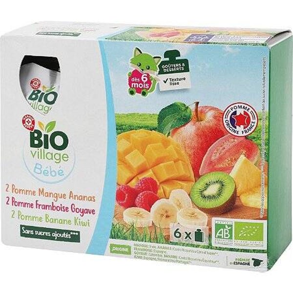 Bio Kürbis & Exotische Früchte ohne Zuckerzusatz ab 6 Monaten 6x90 g (3 x St)
