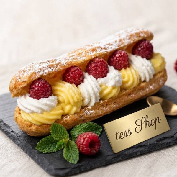 Vanille-Éclair  (6 Stück) mit frischen Früchten