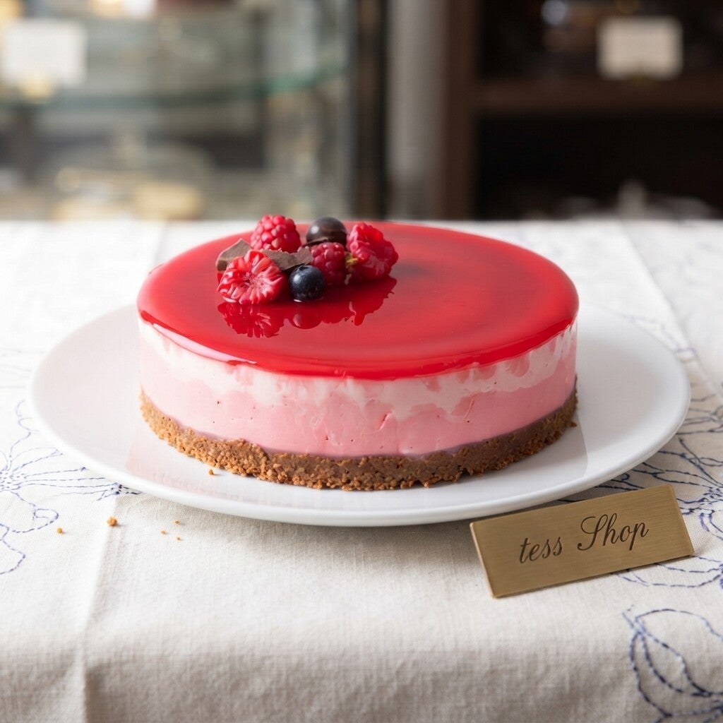 Torte (Himbeer-Mischwaldbeere, auf Französisch "Mousse Framboise)