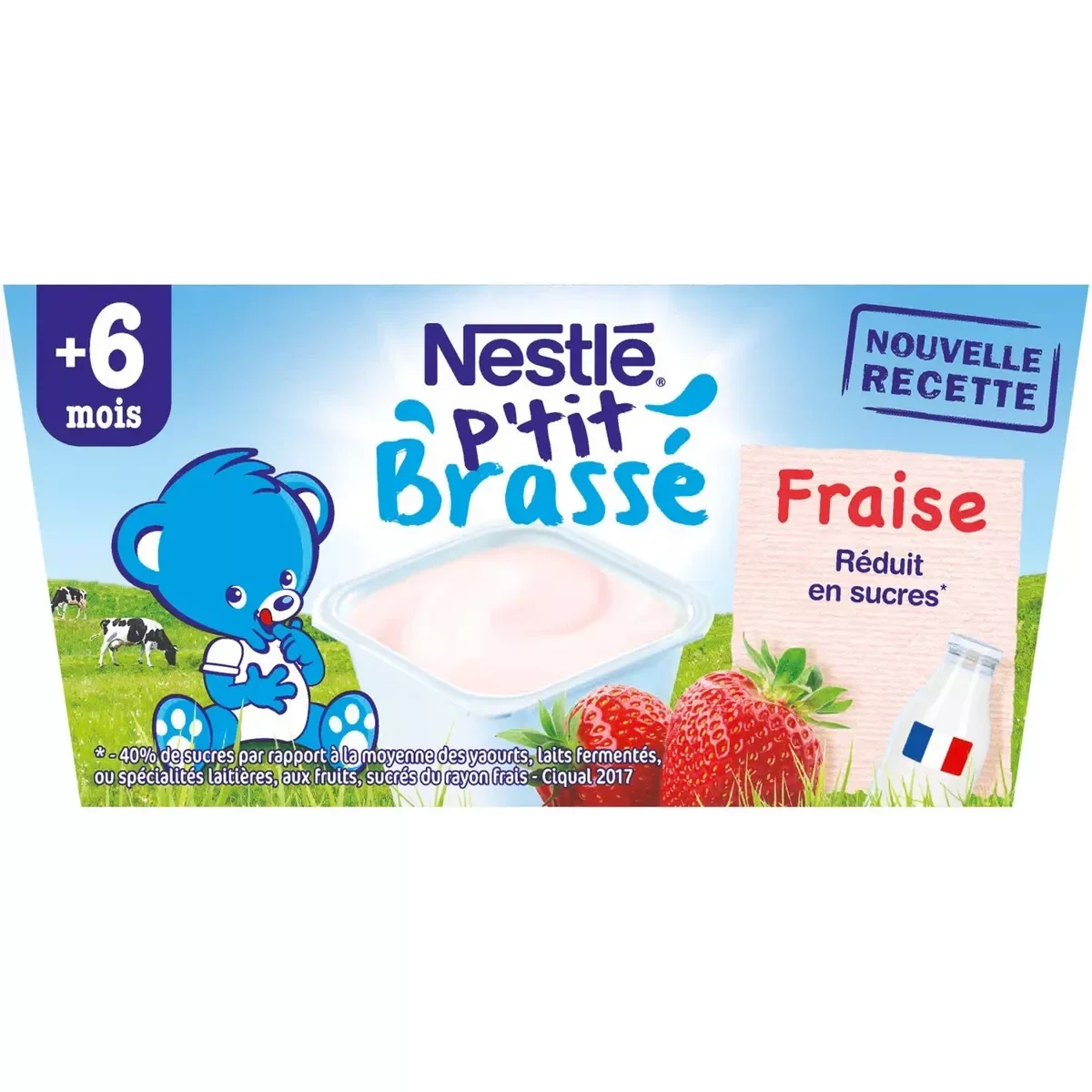 NESTLÉ P'tit Brewé Dessert mit Erdbeeren ab 6 Monaten, 4 x 100 g (3 x St)