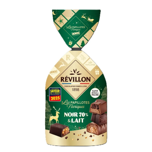 Revillon Papillotes Milch & Noir 70 % – Edle Schokoladenmischung 360 g