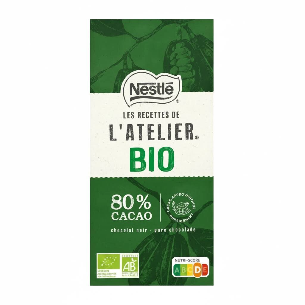 L'Atelier Bio Schokolade – 80 g (2er Pack)