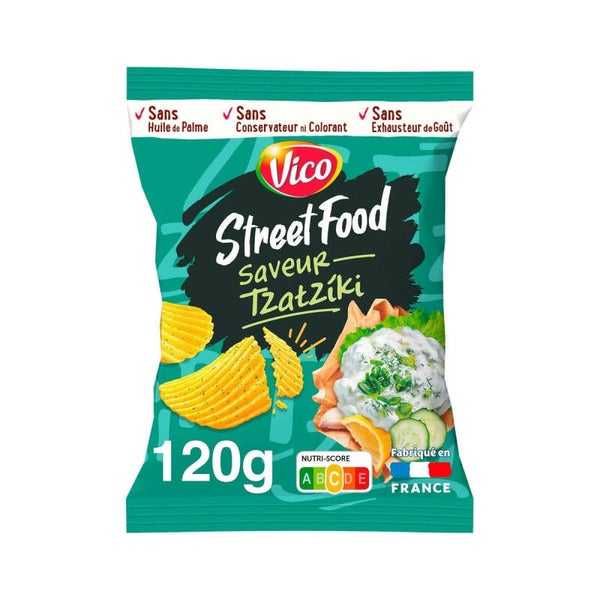 VICO Street Food Chips – Sortenübersicht  120 g / 3 Srtück/