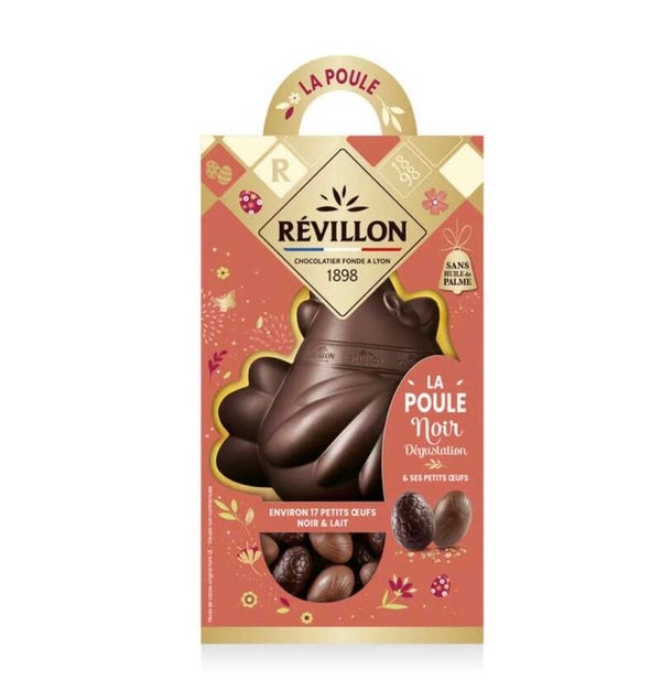 Zartbitter-Schokoladenhenne mit Ostereiern 250 g