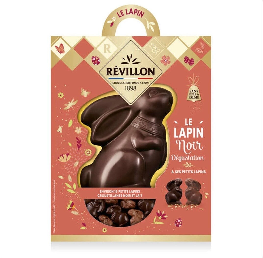 Hohlfigur Osterhase aus Zartbitterschokolade – 250 g