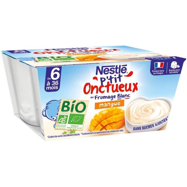 NESTLE P'TIT SMOOTH Bio-Mango Babydessert ab 6 Monaten 90 g  (3 x St)
