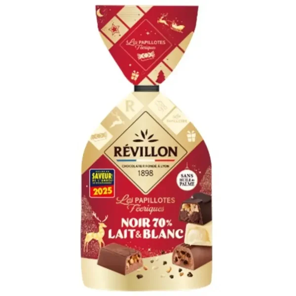 Révillon Chocolatier – Papillotes Noir & Milch 70 % Kakao 360 g