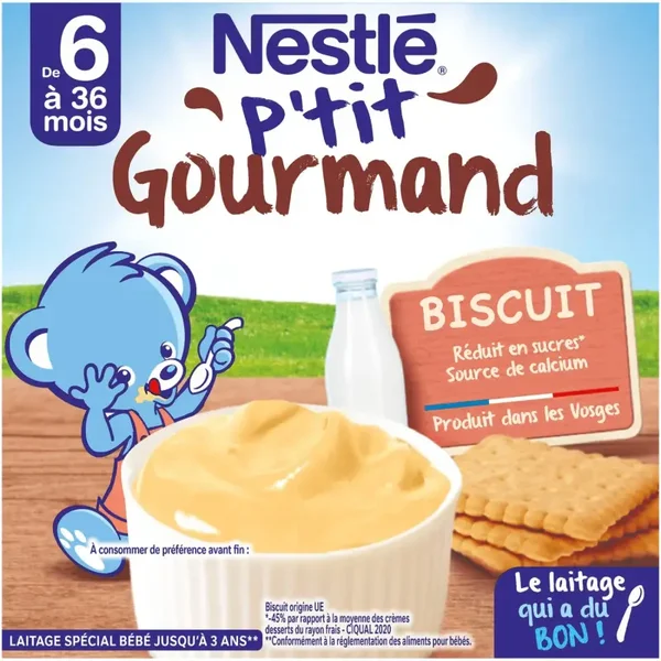 NESTLE P'tit Gourmand Babydesserts ab 6 Monaten Keks 90 g (3 x St)