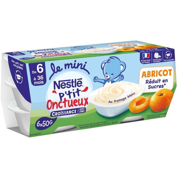 NESTLE Babydessert ab 6 Monaten Aprikose, zuckerreduziert (3 x St)