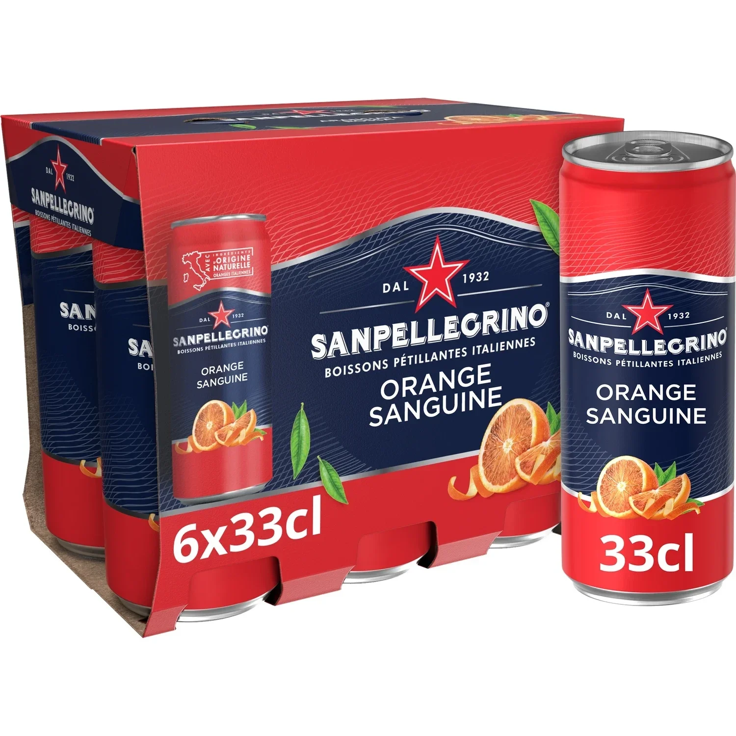 San Pellegrino Arancia Rossa – 6er-Pack (6 x 33 ml)